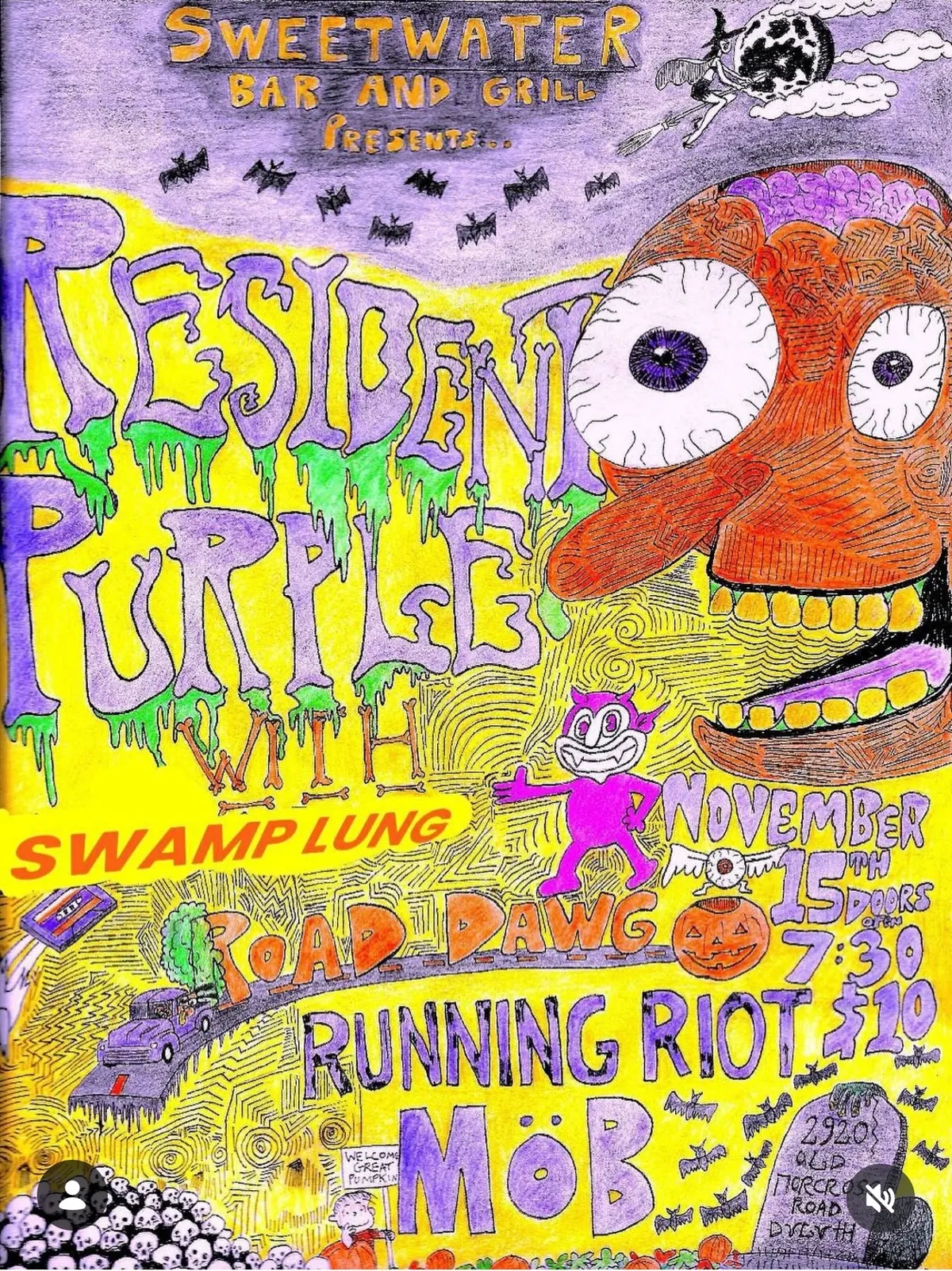 Sweetwater Bar & Grill flyer — Swamplung NOV 15 2024