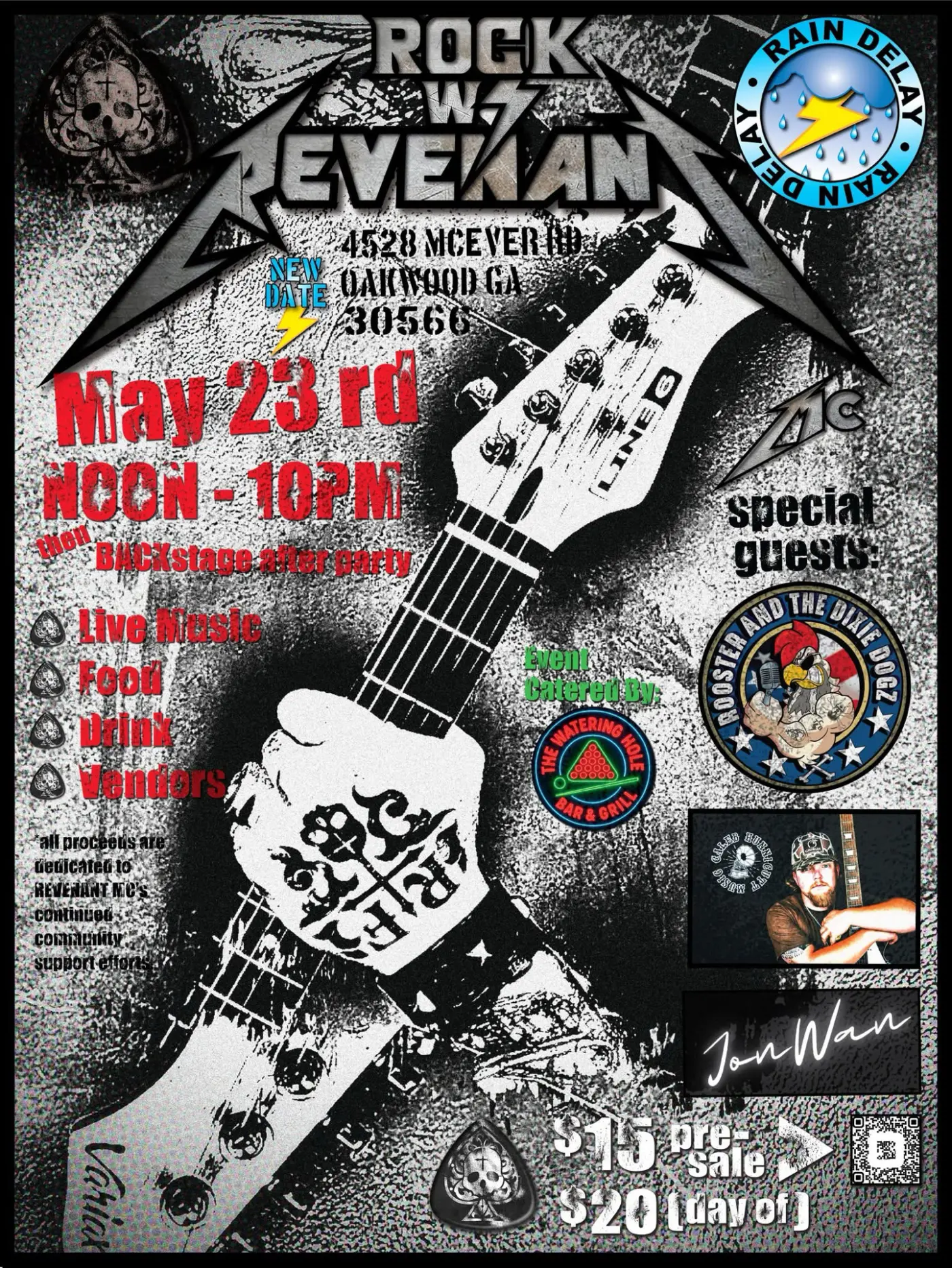 Oakwood, GA gig poster — Swamplung MAY 23